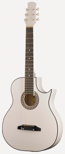 Изображение товара 31CW Акустическая гитара, с вырезом, белая, Ижевский завод Т. И. М