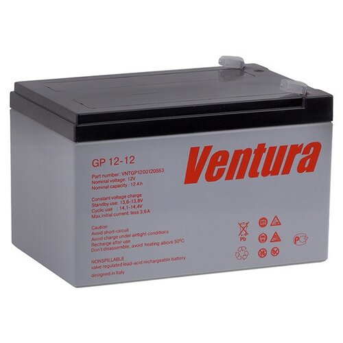Аккумуляторная батарея Ventura GP 12-12 12В 12 А·ч аккумуляторная батарея ventura gp 12 100 12в 107 а·ч
