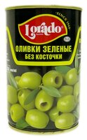 Lorado Оливки зеленые без косточки, жестяная банка 300 г