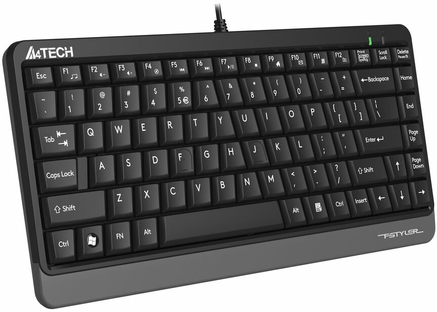 Клавиатура A4TECH Fstyler FKS11, USB, черный серый [fks11 grey]