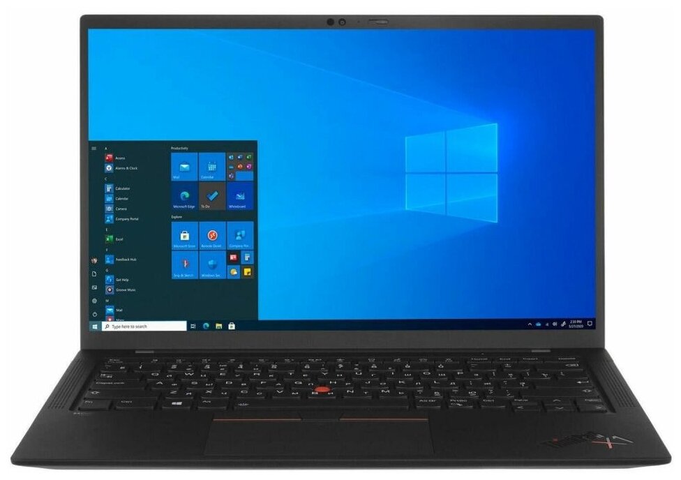 Ноутбук Lenovo ThinkPad X1 Carbon Gen 9 20XW00GWCD Intel Core i7 1165G7, 2.8 GHz - 4.7 GHz, 16384 Mb, 14" 2240x1400 (2.2K), 512 Gb SSD, DVD нет, Intel Iris Xe Graphics, 4G LTE, Windows 11 Home, черный