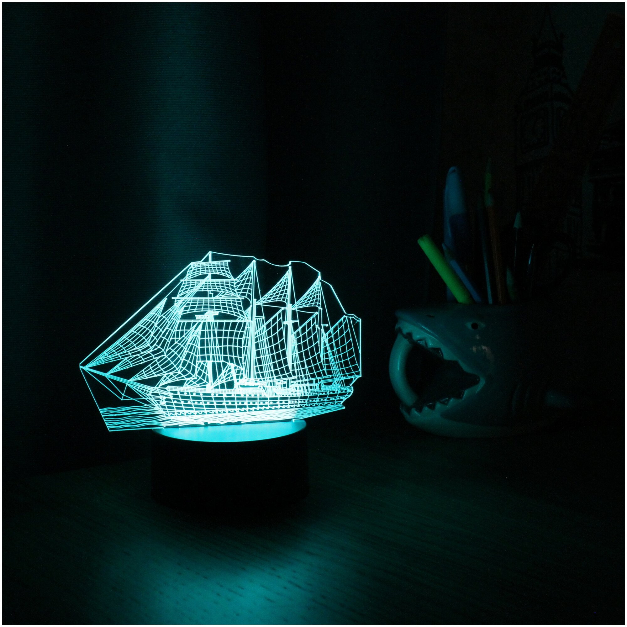 Светильник 3D старт Корабль 24 - фотография № 6