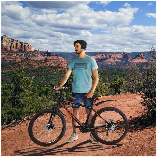 Велосипед горный VIVA Storm 180D 21 скорость диаметр колес 26 стальная рама оранжевый 4484900₽