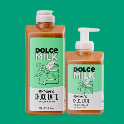 DOLCE MILK гель для душа 460мл + мыло для рук 300мл Мята Шоко-латте/гель для душа/мыло