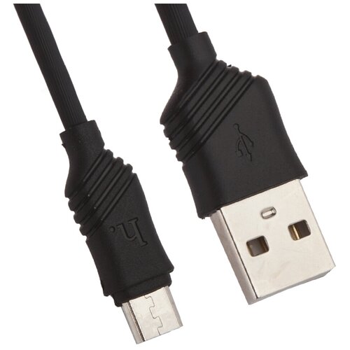 Кабель HOCO X6 Khaki Micro-USB L=1M, Черный кабель usb micro usb x53 1m 2 4a hoco черный