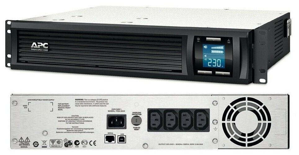 ИБП APC Smart-UPS C 1500VA 2U LCD 230V - фотография № 3