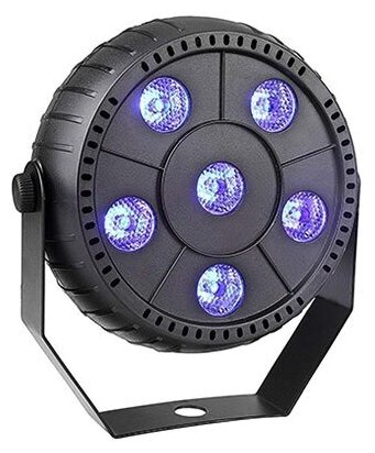 LED BABY PAR 6 UV IR Светодиодный ультрафиолетовый светильник с пультом / УФ-лампа для дискотеки и интерьера