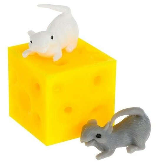 Мялка-антистресс "Сыр", с мышками (6258373)