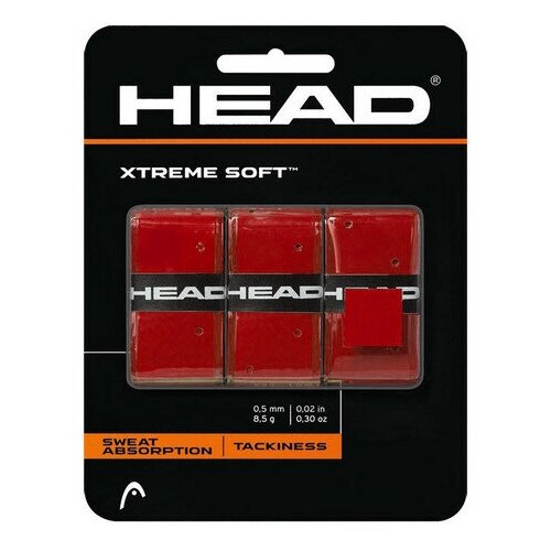 Овергрип Head Xtreme Soft (красный), арт.285104-RD, 0.5 мм, 3 шт, красный