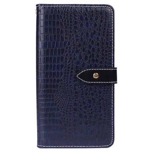 фото Чехол-книжка mypads для samsung galaxy m20 sm-m205f (2019) с фактурной прошивкой рельефа кожи крокодила с застежкой и визитницей синий