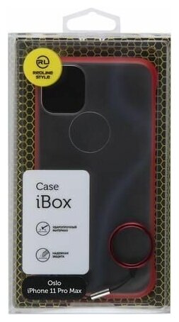 Чехол-накладка Red Line iBox Oslo для Apple iPhone 11 Pro Max красная рамка