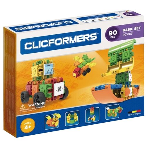 Развивающий конструктор CLICFORMERS Basic Set 90 деталей 801003