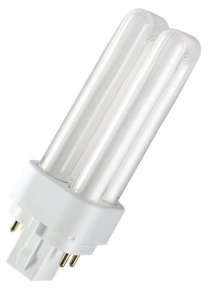 Лампа люминесцентная Osram DULUX D/E 13W/31-830 G24q-1 тёплый белый 3000К, упаковка 1шт