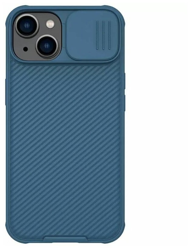 Накладка Nillkin CamShield Pro Case с защитой камеры для iPhone 14 Plus синий