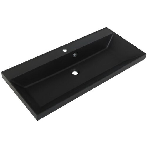 Раковина из искусственного мрамора BelBagno BB900/450-LV-ART-AST-NERO 900х450х140 Полувстраиваемая/подвесная, цвет матовый черный