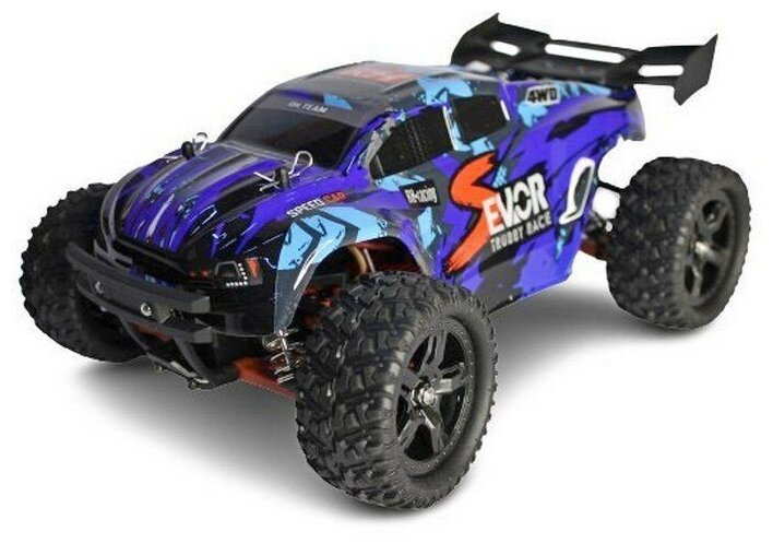 Радиоуправляемая трагги Remo Hobby S EVO-R UPGRADE V2.0 (синяя) 4WD 2.4G 1/16 RTR