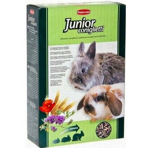 Padovan Junior Coniglietti Основной корм для молодых декоративных кроликов (0.85 кг) (3 штуки)