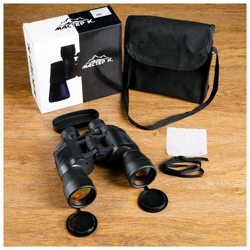 Мастер К Бинокль 7х50, "Путешественник", линзы рубин, с выемками на вставках