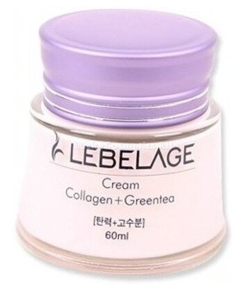 Lebelage Moisture Cream COLLAGEN+GREEN TEA Крем для лица увлажняющий с коллагеном и зеленым чаем, 60 мл