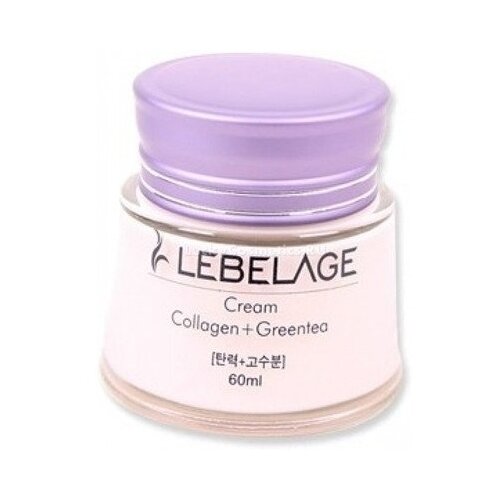 Lebelage Moisture Cream COLLAGEN+GREEN TEA Крем для лица увлажняющий с коллагеном и зеленым чаем, 60 мл lebelage лосьон для лица увлажняющий с коллагеном и зеленым чаем collagen green tea moisture lotion 150мл 2 штуки