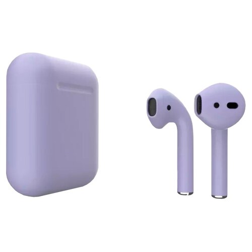 Беспроводные наушники Apple AirPods 2 Color (без беспроводной зарядки чехла), матовый сиреневый беспроводные наушники apple airpods 2 без беспроводной зарядки чехла mv7n2