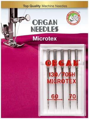Organ Sewing Machine Needles Microtex 60-70