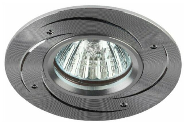 Точечный светильник ЭРА KL43 SL литой MR16 50W 12V под лампу GU5.3 IP20 круг серебро - фотография № 2