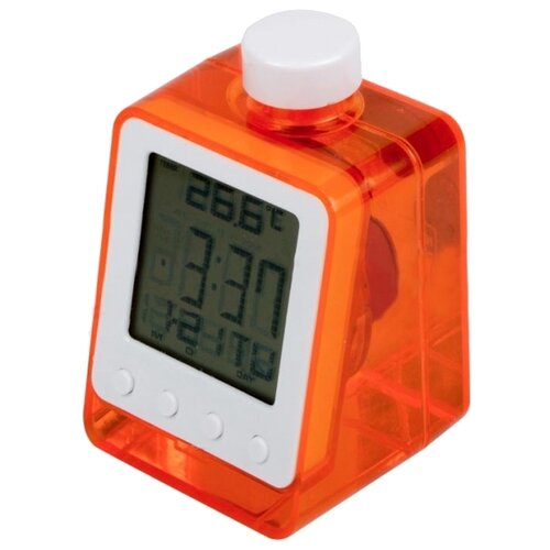 фото Часы с термометром rexant 70-0550 оранжевый