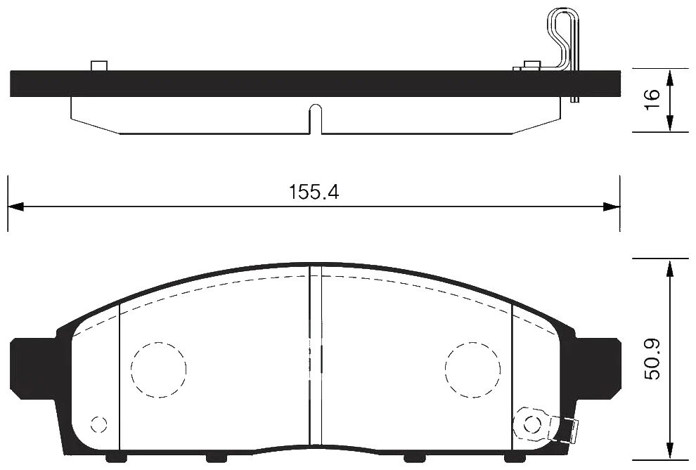Дисковые тормозные колодки передние SANGSIN BRAKE SP1361 (4 шт.)