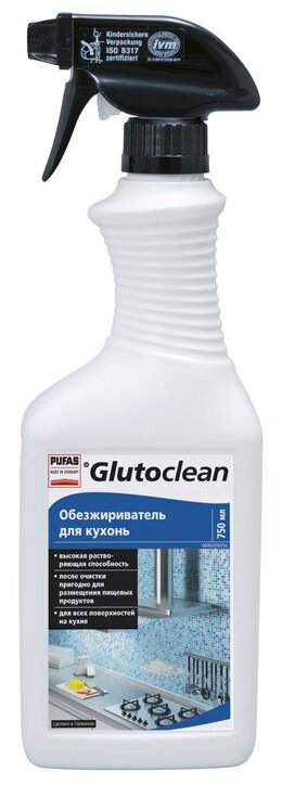 Пуфас Glutoclean N365 Обезжириватель для кухонь (0,75л) Gl.Kucher Entfetter