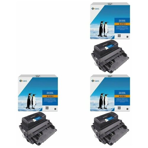 картридж cg cf281a 81a для принтеров hp laserjet m604 m604dn m604n m605 m605dn m605n m605x m606 m606dn m606x m630 m630dn m630f m630h m630z m625 10550 копий colouring G&G Картриджи комплектом совместимые SEINE G&G GG-CF281X-3PK CF281X черный 75K