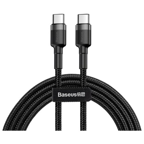 фото Кабель Baseus Cafule PD USB Type-C - USB Type-C 1 м черный/серый