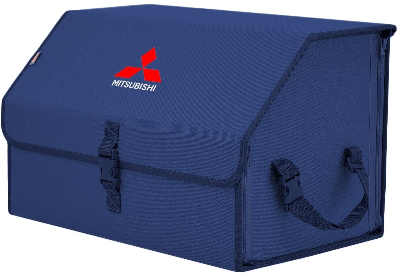 Органайзер-саквояж в багажник "Союз" (размер L). Цвет: синий с вышивкой Mitsubishi (Митсубиши).