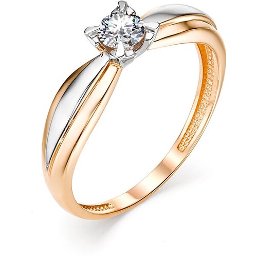 фото Золотое кольцо алькор 12753-100 с бриллиантом diamant-online