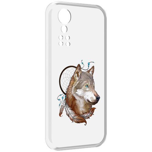 Чехол MyPads волк и ловец снов для ZTE Axon 30 5G / Axon 30S задняя-панель-накладка-бампер
