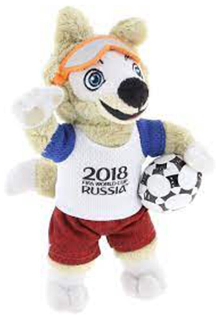 Мягкая игрушка FIFA-2018 Волк Забивака чемпионат по футболу подарок футболисту игрушка для мальчика