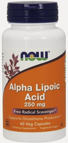 Изображение товара NOW Alpha Lipoic Acid 250 mg, 60 капс.