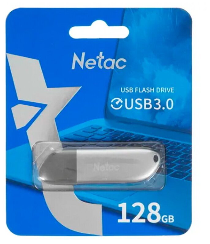 Флешка Netac U352, 32Gb, USB 3.0, Серебристый/Коричневый NT03U352N-032G-30PN - фото №4