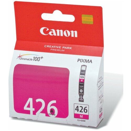 Картридж струйный CANON (CLI-426M) Pixma MG5140/MG5240/MG6140/MG8140, пурпурный, оригинальный, 4558B001 yotat ciss ink cartridge pgi 425 cli 426 pgi425 for canon mg8140 mg6140 mg5240 mg5140 ip4840 ix6540 ip4940 mg5340 mg8240 mx894