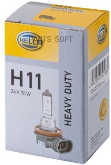 BEHR-HELLA 8GH 008 358-241 Лампа HELLA галогеновая H11 PGJ19-2 70W