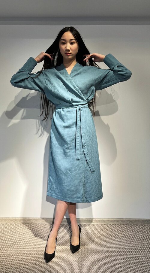 Платье SIMPLE LINE, размер 42-44, голубой