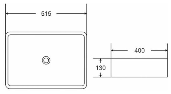 Раковина накладная SHELL-0619 Onyx (515*400*130) - фотография № 4