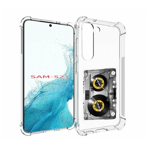 Чехол MyPads Кассета музыкальная для Samsung Galaxy S23 задняя-панель-накладка-бампер