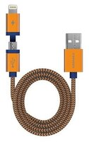 Кабель MOMAX Elite Link 2 in 1 Cable (DL4) 1 м розовое золото