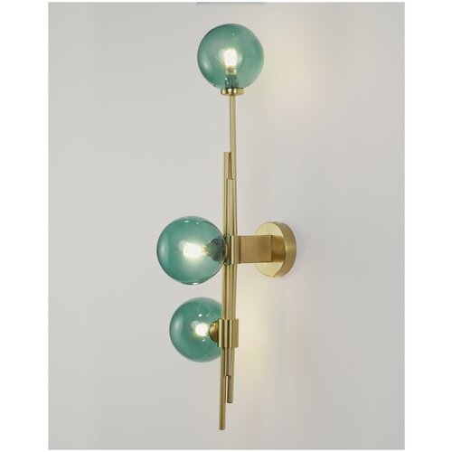 Настенный светильник NAPOLI NESI, латунь/зеленый