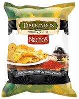 Чипсы Delicados Nachos кукурузные с кусочками оливок и паприкой, 150 г