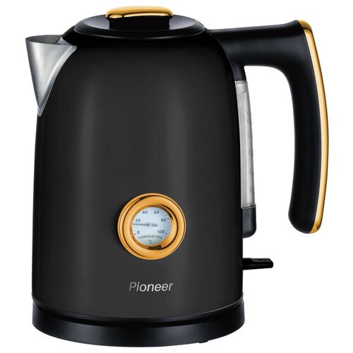 чайник pioneer ke560m black 1 7л нерж контроллер strix датчик температуры Чайник Pioneer KE560M black