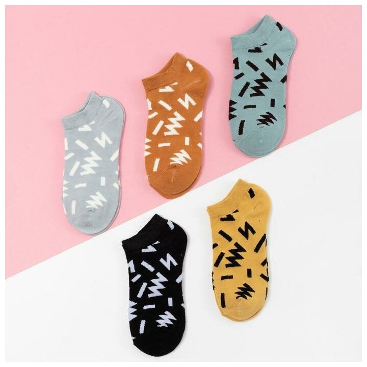 Носки Kaftan, комплект, 5 пар, размер 35-38, мультиколор — фото 1