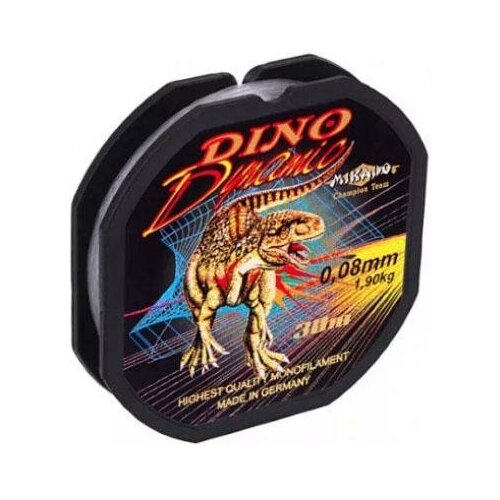 mikado леска dino combat 30м 0 12мм 2 6кг арт zzc 012 p Mikado, Леска Dino Dynamic, 30м, 0.12мм, 2.90кг, арт. ZLC-012-P