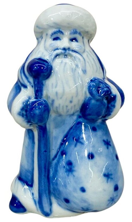 фото Скульптура Морозко Гжель ручная роспись